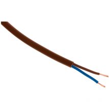 Elektrische Versorgungsleitung H03VVH2-F 2x 0,75mm² Braun - 10m Zenitech
