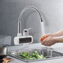 Gojoy - Elektrische Wasserhahn mit Durchlauferhitzer 220v für Küche, Garten, Bad, Wohwagen, Camping, Smart Heater, Armatur mit Sofortiger