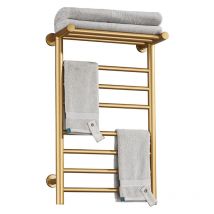 Esip - Handtuchheizkörper Elektrisch Badheizkörper Gold 70 w Handtuchhalter 304 Edelstahl Handtuchwärmer 72 x 25 x 45 cm Handtuchtrockner mit Oberem