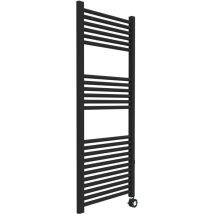 Elektrischer Handtuchwärmer mattschwarz 120 x 50 cm wöchentlich programmierbar Ercos elettra ASOPSD490005001200 matt-schwarz