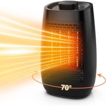 Elektrischer Heizlüfter Für Zuhause, 1200 W, Tragbarer Ptc-keramikheizlüfter Mit 6 Heizstufen, Überhitzungs- Und Kippschutz Für Zuhause Und Büro, 13,5