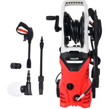 Greencut - Elektrischer Hochdruckreiniger, Leistung 1400W, Druck 105bar, Durchfluss 7l/min, Lanze, verstellbare Düse, Seifenflasche, HPC-Anschluss,