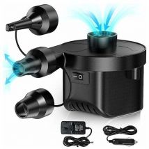 Ontway - Elektrischer Inflator, Inflatorpumpe Deflator mit 3 Düsen für Matratzenaufblasgerät, aufblasbarer Pool, aufblasbares Kissen, elektrische