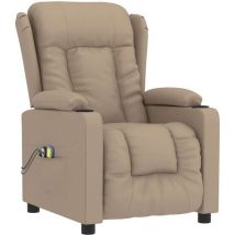 Massagesessel Elektrisch Cappuccino-Braun Kunstleder vidaXL