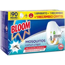 Bloom Flüssiges elektrisches Insektizid mit doppelter Wirkung (1 Set + 2 Nachfüllpackungen), elektrisches Insektizid gegen Stechmücken und