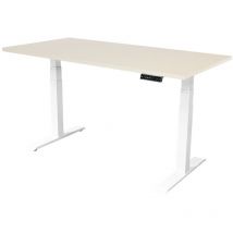 Vivol - Elektrischer Schreibtisch - 140x80 Cm - Dual Motor - Weiß / Eiche Hell