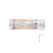 Wandmontierter quarzheizer 1200w fÜr außen ip24 mit weißem hzq1200w schalter