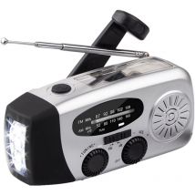 Superseller - Notfallradio, Solar-Handkurbel-Wetterradio, 1200 mAh, am/fm/noaa, Notfall-Wetterradio, tragbare Powerbank mit Solaraufladung,