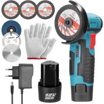 Geevorks - Elektrisches Schleifwerkzeug 12 v, 19500 U/min, Winkelschleifer, Handschneider zum Schneiden, Polieren von Keramikfliesen, Holz, Stein,