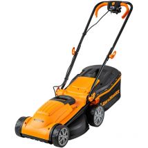 Elektro Rasenmäher 1400W 34cm, bis 300m2, 6-fache Schnitthöhenverstellung 20-70 mm, 32L Lawnmaster MEB1434M