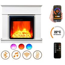Elektrokamin Dlc Home Alegre Ef3 1800 W Bluetooth-lautsprecher Flammeneffekt Wlan Fernbedienung Heizung 17 27 C