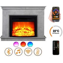 Elektrokamin Dlc Home Lembo Ef4 1800 W Bluetooth-lautsprecher Flammeneffekt Wlan Fernbedienung Heizung 17 27 C