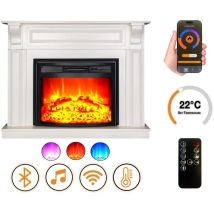 Elektrokamin Dlc Home Mykonos Ef4 1800 W Bluetooth-lautsprecher Flammeneffekt Wlan Fernbedienung Heizung 17 27 C