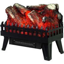 Dekorative Elektrokamine Innenbereich mit Holzfeuer-Effekt Tragbares Kekai Utah 47.5x22x40.36 cm 2 Levels Heizung