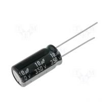Elektrolytkondensator 10uF 350Vdc Größe 10x20mm