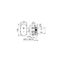 Idral - Elektronische Unterputz-Waschtischarmatur mit Auslauf netzbetrieben 230V Serie 700 700.A8/R Verchromt