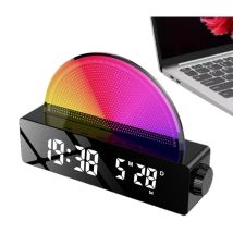 Elektronischer Kinderwecker – Sonnenaufgangssimulation – Intelligenter Wecker – Wecker Fürs Schlafzimmer – Mehrfarbiges Display Für Tiefschläfer