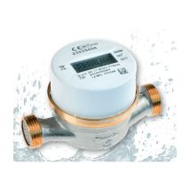 Elektronischer Wohnungswasserzähler Qn 2,5 - 3/4' x 130 mm - Warm Eichung 2025
