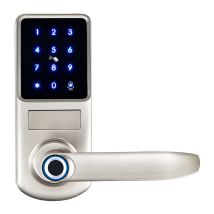 Qiedie - Elektronisches Fingerabdruck-Türschloss mit sicherer Tastatur, Fernentriegelungs-App für Heim- und Hotelsicherheit, Smart Lock, Weiß