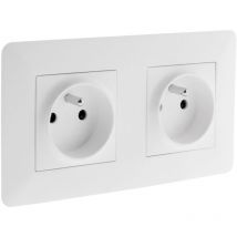 Doppelsteckdose 2P+T 16A vorkabelgebunden Weiß Artezo