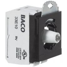 Baco - BA333EAGL11 Élément de contact, Élément led avec adaptateur de fixation 1 nf , 1 no (t) vert à rappel 24 v 1 pc