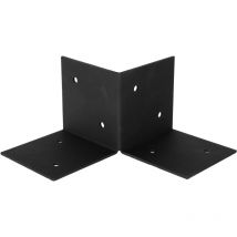 Wovar - lément de plancher de Pergola Noir pour poteaux de 12 x 12 cm - Par Pièce