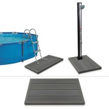 Torana - lément de plancher pour douche solaire/échelle de piscine wpc