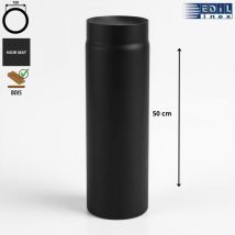 Lément Droit 50 Cm Émaillé Noir Mat Edilinox Diamètre 150