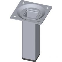 18133-00353 Set de 4 Gambe in Acciaio con Piastra di Ancoraggio, Cromo, 10 cm, Set di 4 Pezzi - Element System