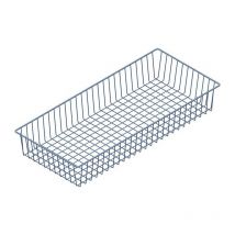 Cestello in filo H.120mm L800mm P.350mm alluminio bianco con 2 staffe ELEMENT SYSTEM