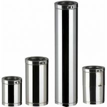 Poujoulat - Elément droit Therminox ti pour l'intérieur et l'extérieur des bâtiments - Diamètre 150 - Lg 25 cm