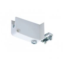Cime - Elemento de fijación, 2 fijaciones izquierda/derecha L50xA15x40 + 2 ganchos de pvc blanco, 2 piezas.