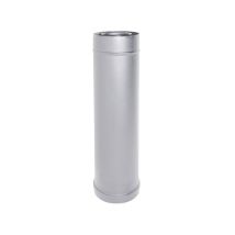 Canna fumaria tubo coassiale inox elemento diritto d. 80/130 0,25 mt ce stufa pellet Made in Italy