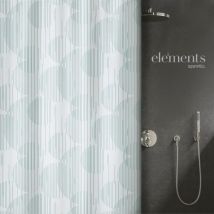 Spirella - rideau de douche Polyester raio 180x200cm Bleu Metalic Elements by