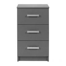 Elenzio Kommode 3 Schubladen grau.