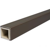 Elephant Alupfosten 185 X 6,8 X 6,8 Braun Mit Abdeckung Rahmenschelle