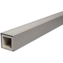 Elephant Alupfosten 265 X 6,8 X 6,8 Grau Mit Abdeckung Rahmenschelle