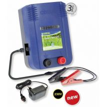 Elettrificatore Corral super na 100 a corrente 230V o batteria 12V per recinzioni fino a 10 km per cavalli e animali da reddito
