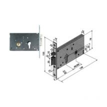Welka - Elettroserratura da infilare per fasce mm.78 h 302 - mm.50 (30250010) 1 pezzi