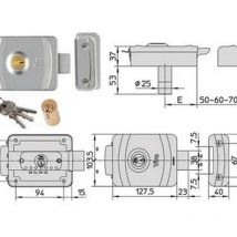 Viro - elettroserratura per cancelli con cilindro tondo 9083 - MM.50/80 dx/sx (9083)