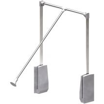 Slid'up By Mantion - Elévateur de penderie escamotable en acier - boîtier argent - largeur dressing 540-690 mm