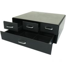 Lévation d'écran HHG 764, support d'écran Élévation d'écran Boîte de rangement avec 4 tiroirs et 15 compartiments 13x34x31cm