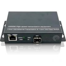Elfcam - 10Gb Commutateur Switch Compatible avec Freebox Ultra et Orange Livebox 6, 10G Convertisseur Fiber Ethernet avec 1 Port 10G SFP+ et 1 Port