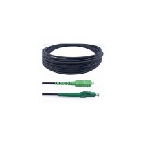 Elfcam - 5m Cable de Fibra Óptica Blindado de Acero para Exterior e Interior lc/apc a sc/apc OS2 Monomodo Simplex lszh Negro