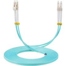 Elfcam - 2m Duplex-LWL-Kabel lc/upc auf lc/upc OM3 10Gb, 50/125μm, lszh, Hochwertig