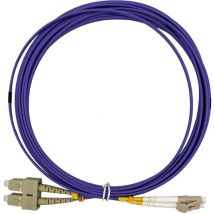5m Câble à Fibre Optique OM4 lc/pc à sc/pc Multimode Duplex, Jarretière Fibre Optique 50/125um 2.0mm lszh (5M) - Elfcam