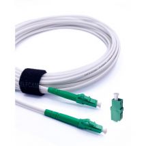 3m Câble à Fibre Optique lc/apc à lc/apc Simplex Monomode 3,0mm Blanc, La Livraison avec Le Coupleur pour Rallonge Fibre Optique,3 Mètre - Elfcam