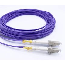Elfcam - Cable a Fibre Optique LC/UPC a LC/UPC OM4 Multimode Duplex, Jarretiere Fibre Optique 50/125um LSZH (100M)