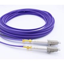 Cable a Fibre Optique lc/upc a lc/upc OM4 Multimode Duplex, Jarretiere Fibre Optique 50/125um lszh (40M) - Elfcam