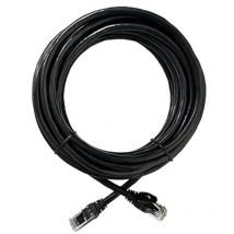 Elfcam - 50m Ethernet-Netzwerkkabel RJ45 Cat 6 Rund Schwarz, 1 Gbps, 26AWG, Hochwertige RJ45-Stecker, lan wan, Höchste Zuverlässigkeit, Ideal für pc,